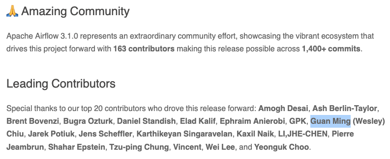 Airflow 3.1 Contribution Rank